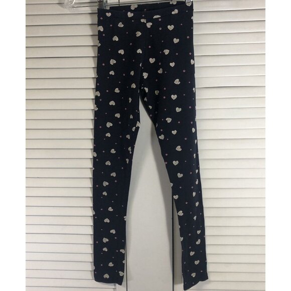 Zara Size 9/10 Blue Heart & Dog Paw Leggings - Picture 1 of 6